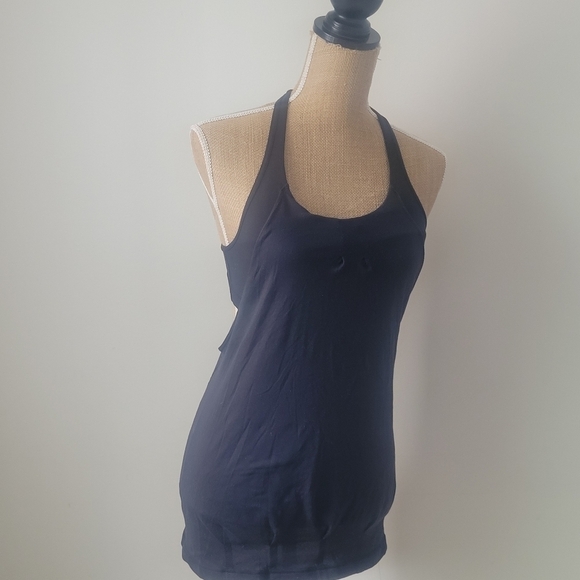Lululemon Practice Freely Tank top with built in bra black in size 6 - Picture 1 of 12